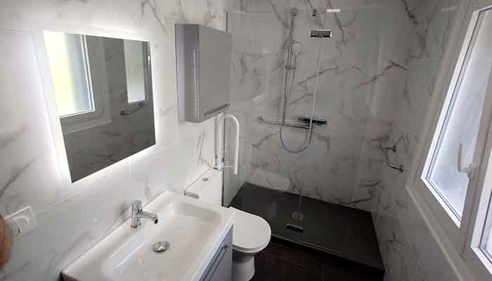 Rénovation d'une salle de bain PMR à mantes-la-ville